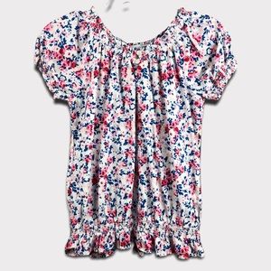 4/$25 Children's Place Floral White Pink Blue